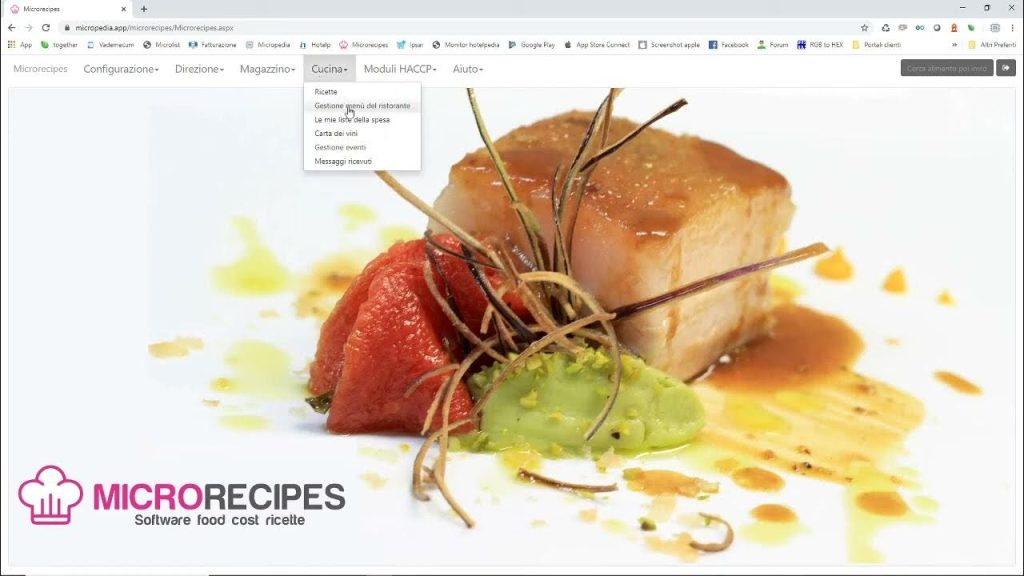 microrecipes software ricette cucina in cloud micropedia
