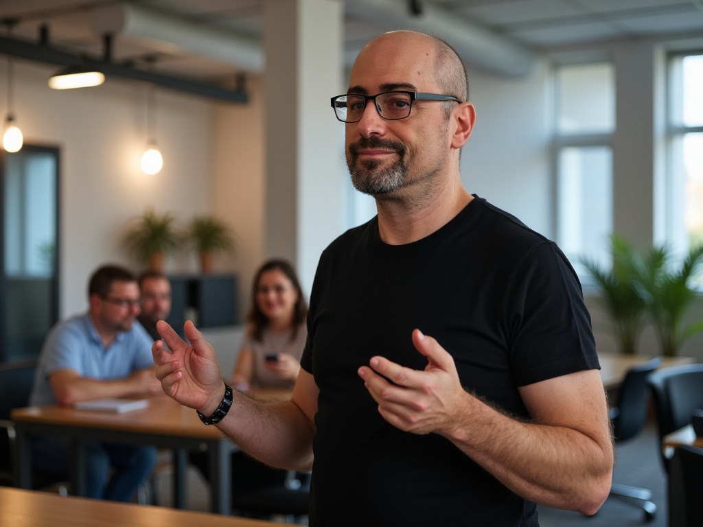 marco ilardi che parla ad un seminario